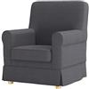 HomeTown Market Duable Ektorp Jennylund Fodera per sedia di ricambio compatibile con IKEA poltrona Jennylund. Solo fodera (poliestere lino grigio scuro)