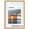 Feihorrm Cornice portafoto in legno massello, Cornice in quercia, con vetro temperato, per foto 30x40 cm senza passepartout o foto 19x29 cm con passepartout (Beige, 30x40 cm/ 1x)