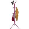 X CLICK Attaccapanni da terra in metallo appendiabiti per abiti, borse, cappotti con 12 ganci, con base triangolare per una maggiore stabilità 175x43cm (ROSA)