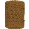 GOHOF Corda macramè da 4 mm x 300 m, in cotone macramè, 4 fili intrecciati in morbido cotone, perfetta per macramè, colore caramello