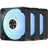 APNX Ventola 120x120 Apnx FP1-R Reverse Blade PWM ARGB Nero 3pz