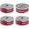 JAMSSOW 4 Bobine Tagliaerba Compatibili con Flymo FLY021/513937190,Filo Tagliabordi Bobine Adatto per Flymo Contour/Mini Trim/Multi Trim/Power Trim/Power Trim,Lunghezza 11m,Ø1,5mm(4 Bobine)