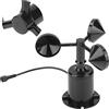 Restokki Dispositivo di misurazione del Vento, anemometro a impulsi della velocità del Vento 0-70 m/s 3 Tazze Misura l'anemometro del sensore della velocità del Vento