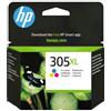 Hp cartuccia di inchiostro tricromia originale ad alta capacità 305xl
