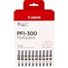 Canon pfi-300 cartuccia d'inchiostro 10 pz originale nero, blu, ciano, grigio, magenta, nero per foto, magenta per foto, rosso, giallo