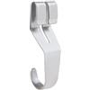 Phoenix 124222SI - Set di 3 Ganci in Metallo, 2,1 x 2,3 x 8 cm, Colore: Argento