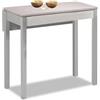 ASTIMESA - Tavolo da cucina estensibile - con ala caduta e piano laminato - Struttura in alluminio - per spazi ridotti - 90 x 50 cm