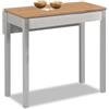 ASTIMESA - Tavolo da cucina estensibile - con ala caduta e piano laminato - Struttura in alluminio - per spazi ridotti - 90 x 50 cm