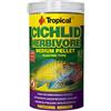Tropical Cichlid Herbivore Medium Pellet 500ml / 180g - Alimento per ciclidi erbivori di Taglia Grande e Media