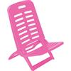 PROGARDEN - Spiaggina Playa in polipropilene fucsia - 39,5x56x61,5 cm