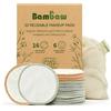 Bambaw Dischetti struccanti riutilizzabili in cotone Bambaw con uno sacchettini per il lavaggio e la conservazione - Pack da 22 dischetti