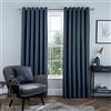 Sleepdown Tende oscuranti foderate con occhielli effetto lino, isolamento termico, per camera da letto e soggiorno, 167 x 137 cm, blu navy, 5056242838364