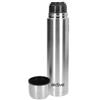AKTIVE Bottiglia termica in acciaio inox, 750 ml, finitura metallica, sistema antigoccia, con bicchiere, 8 x 8 x 29 cm
