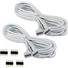 COOLWEST 2 pezzi 2M Cavo di Estensione per Striscia LED, 4 Pin Connettori Striscia LED, Cavo di Splitter per SMD 5050/3528 Striscia luminosa LED