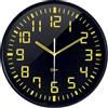 Orium 11023 Orologio Silenzioso plastica/ABS/Vetro Minerale Nero 30 x 3 x 30 cm