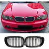 Jinpengyong Griglia Paraurti Anteriore per BMW 3er E46 2D Griglia Nero Lucido 2002 2003 2004 2005 LCI Facelift Grill (non adatta per 4 porte)(For 3er E46 2D 2002-2005 LCI)
