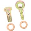 A ABSOPRO Raccordi a Bullone a Banjo per Tubo Flessibile 8mm Kit di Guarnizioni per Bullone a Banjo per Moto Auto in Metallo Tono Bronzo
