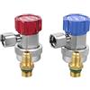 YeenGreen 1/4 R134 A/C Connettore Rapido Basso, 2 Pezzi/Setconnettore Accoppiatore Alto, Adattatore Valvola Aria Condizionata, Valvola di Sicurezza Attacco Rapido Aria Condizionata