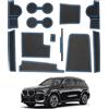 CDEFG Compatibile con BMW X1 U11 2023 2024 2025 Tappetini in gomma antiscivolo per la console centrale, tazza antiscivolo, gomma non scivolosa per auto iX1 X1 U11 Accessori (Blu)