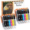 D&C 12x Cartucce compatibili con Canon PGI-570 CLI-571 per Canon PIXMA TS6051 TS6052 TS8050 TS8051 TS8052 TS8053 TS9050 TS9055 MG5750 MG5751 MG5752 MG5753 MG6800 MG6850 MG6851 MG6852 MG6853
