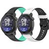 CHULN 2 Pack Cinturino per Coros Pace 2/Apex 2/Apex 42mm, 20mm Morbido Silicone Regolabile Sportiva Cinturino di Ricambio per Smart Watch.