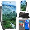 PHINIENLAND Cover per Huawei P Smart Z / Y9 Prime 2019 Case PU Pelle Custodia [Kickstand] [Chiusura magnetica] [Slot per Schede], Portafoglio Flip Custodia per Honor 9X / 9X pro,Foresta