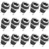 AOUZOVLI 15 Pezzi Dc Power Jack Femmina 2 Pin 5,5 X 2,1 Mm Connettori Dc Power Jack Da Incasso Presa per Montaggio a Pannello Cc Connettore Cc