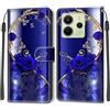 KENHONER Custodia per Xiaomi Redmi Note 14 4G, Farfalla | Portafoglio Pelle PU, Magnetica, Resistente Agli Urti, Scomparto Carte Credito, Pieghevole, Flip Libro, Motivo