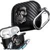 Ysnzaq Lucchetto Teschio in Metallo Design Case per AirPods 4 KLT Argento