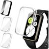 iVoler 3 Pezzi HD Clear Cover con Pellicola Protettiva per Honor Band 10, Copertura Completa Custodia Anti-Graffio Ultra Sottile Morbida TPU Case, 2 Trasparente + 1 Nero