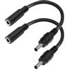 MEIRIYFA DC 4.5mmx3.0mm maschio a DC 4.5x3.0mm femmina adattatore di alimentazione cavo di ricarica DC 4530 cavo convertitore per computer portatile - 15cm, 2Pack
