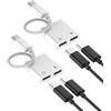 Kefiany Adattatore USB C Cuffie per Apple (2pack)Tipo C Rapido Caricatore DAC Audio Cavo Adapters per iPhone 16 15 Pro Max Connettore per iPad Compatibile con Samsung S24 Headphone Convertitore Dual Splitter