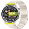 GIOPUEY Cinturini Compatibile con Amazfit Cheetah Round, Nylon Traspirante Sport Loop Cinturino in Morbido Nylon Intrecciato Strap Band - Beige
