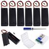 GTIWUNG 7 Pezzi AA 1.5V Custodia per Batterie Custodia per Batterie in Plastica con Interruttore ON/OFF e Alloggiamento, 2 Pezzi Plastica Batteria Storage Case