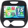 ACAVICA Autoradio Android 15 4+64GB - 9'' Touch Screen con Wireless Carplay, Android Auto, Bluetooth 5.4, WiFi 6, GPS Navigatore - Stereo per Renault Captur MK1 2013-2019 Auto Tablet