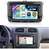 GOHHDL Android 15, 6G+128G GOHHDL Autoradio 2Din con Navi per VW Golf 5 6 Polo Touran, 7 Pollici Touch Screen Bluetooth Stereo Auto con Carplay Android Auto GPS Navi WIFI FM/RDS Radio EQ SWC Retrocamera MIC