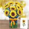 CUT POPUP.COM CUTPOPUP Mazzo Di Girasole - Biglietto Auguri Compleanno, 15.5x20.5cm 3D Biglietto Compleanno per Moglie, Mamma, Figlia, Lei, Ragazza (Sunflower Bouquet SM) US8-68.SM IT
