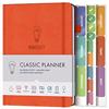 LUX PRODUCTIVITY Agenda giornaliera e appuntamenti - Diario di gratitudine, diario benessere e pianificatori settimanali non datati - Diari da scrivania per donne e uomini - LUX Productivity Classic (arancione tigre)