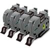 Pristar 18mm Nastro per Etichette Compatibile per Brother TZe-345 TZe345 TZ-345 TZe Bianco su Nero Laminato per Brother PT-D400VP 1830VP P750W D600VP P700 2430 D450VP E550WVP P710BT H500 4 Pezzi