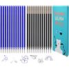 exatta Confezione da 24 Pezzi Refill per Penna Gel Cancellabile, Compatibili con Legami, Ricariche Cancellabili, Punta da 0,7 mm Altezza 13 cm (Blu e nero)