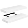 FURNITABLE Shelf - Set di 2 Mensola Angolare 40cm da Muro per Angoli - Scaffale Leggero per Bagno, Cucina o Studio
