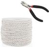 Jinsion 10 M Catenine per Collane Fai da Te per Fai da Te, Produzione di Gioielli | Catena Acciaio Inox per Bigiotteria in Acciaio Inox, Catena per Collane Fai da Te con Pinza per Gioielli, (Argento)
