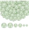 PATIKIL 8/14/20 Mm Perle Finti Senza Foro, 150 PCS Perle Galleggianti per Vasi Centrotavola Decorazioni per Matrimoni Feste Casa Decor con Candele Galleggianti, Verde Chiaro