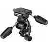 Manfrotto 808RC4 Testa Standard a Movimenti con Attaco Rapido per Fotografia, Alluminio, Nero