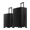 LEVEL8 Set di 2 Valigie Viaggio Elegante Opaco Valigia Bagaglio a Mano Rigido Ultra Leggero Valigie Trolley con Chiusura TSA e Ruote Girevoli(Nero, 40L/105L)
