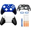 Hzxkqmil Guscio Anteriore e Posteriore Custodia di Ricambio Faceplate Accessori per Xbox Elite Controller Series 2, Incluso Scocca Superiore Cover Inferiore Anelli Joystick Telaio Centrale, Blu
