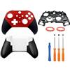 Hzxkqmil Guscio Anteriore e Posteriore Custodia di Ricambio Faceplate Accessori per Xbox Elite Controller Series 2, Incluso Scocca Superiore Cover Inferiore Anelli Joystick Telaio Centrale, Rosso