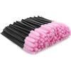 G2PLUS 100PCS Pennello per Ciglia Monouso,Scovolino Ciglia,Applicatore Mascara,Spazzolini Ciglia in Silicone per L'estensione Delle Ciglia (Nero+Rosa)
