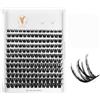 ACTROL Extension Finte Ciglia Ciuffetti Kit Naturales Lashes Eyelashes Ciglissime (ACTB-0.07-D Curl-8-15 Ibrido)