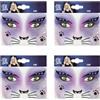 GYIOFAI 4 Pezzi Face Art Sticker, Sticker Decorativi, Tatuaggi Viso Animali Adesivi per Tatuaggi, Accessori per Costume di Halloween, Adesivi Facciali per Carnevale Cosplay Festa (Rosa)